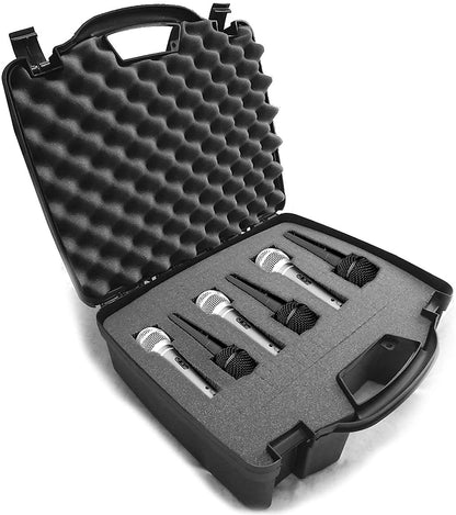 Wireless Microphone Case Compatible with Shure, AKG, Sennheiser, GTD, Innopow, Fifine and More Mic Receivers and Transmitters in Customizable Foam