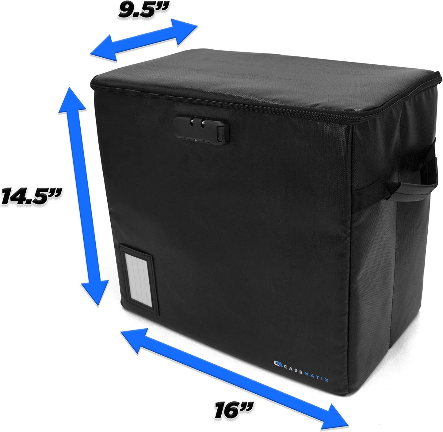Graded Comic Book Storage Fits 30+ CGC Graded Comics, Fire Resistant Comic Book Bin with 3 Padded Comic Box Dividers and Comic Case Lock