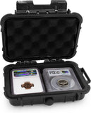 CASEMATIX Graded Coin Case Compatible with 4 PCGS or NGC Coin Slabs, Waterproof Graded Slab Coin Storage Box with Impact Absorbing Foam - Case Only