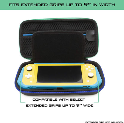Carrying Case for Nintendo Switch Lite with 8 Game Slots, Non-Scratch Divider for Screen Protection, Accessory Storage & Comfortable Handle