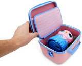 CASEMATIX Pink Carry Case Compatible with Owleez Flying Owl Toy Interactive Baby , Includes Case and Shoulder Strap Only