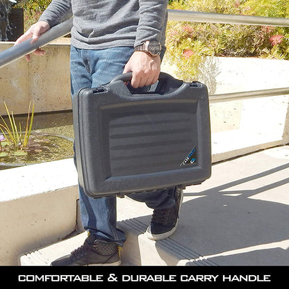 Miniature Storage Hard Shell Figure Case - 80 Slot Figurine Carrying Case with Customizable Foam Compatible with Warhammer 40k, DND & More!