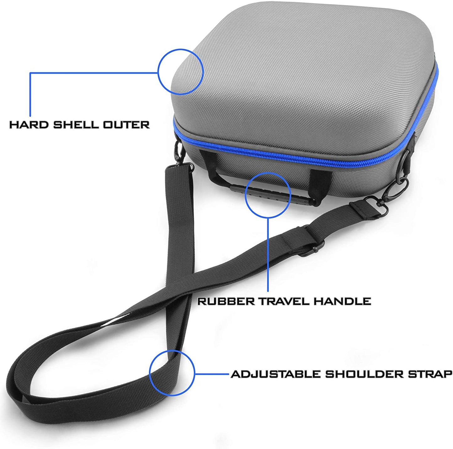 Travel Case Compatible with Zoom H8 Handy Recorder - Hard Shell Carrier for Audio Recorder and Accessories with Adjustable Shoulder Strap