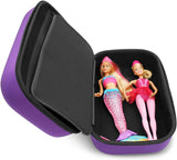 CASEMATIX Travel Doll Case Compatible with Up to 3 Barbie Dolls and Doll Accessories, Toy Organizer Storage Case for Clothes and More