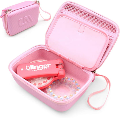 Travel Case with Wrist Strap for Blinger Deluxe Set, Blinger Refill Gems and More Hair Jewels and Nail Glam Childrens Accessories, Case Only