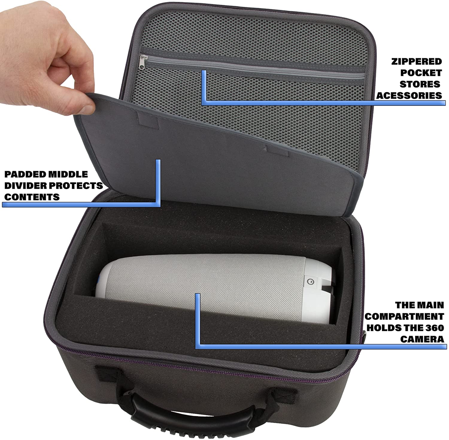 CASEMATIX Carrying Case Compatible With Meeting Owl Pro and Owl Camera ...