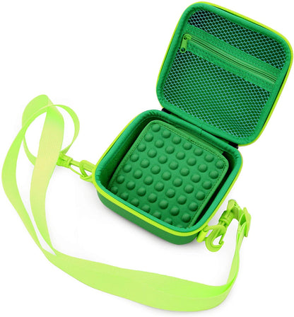 Toy Box Travel Case Compatible with Leapfrog Rockit Twist Handheld Learning Game System with Shoulder Strap, Accessory Storage and Keychain
