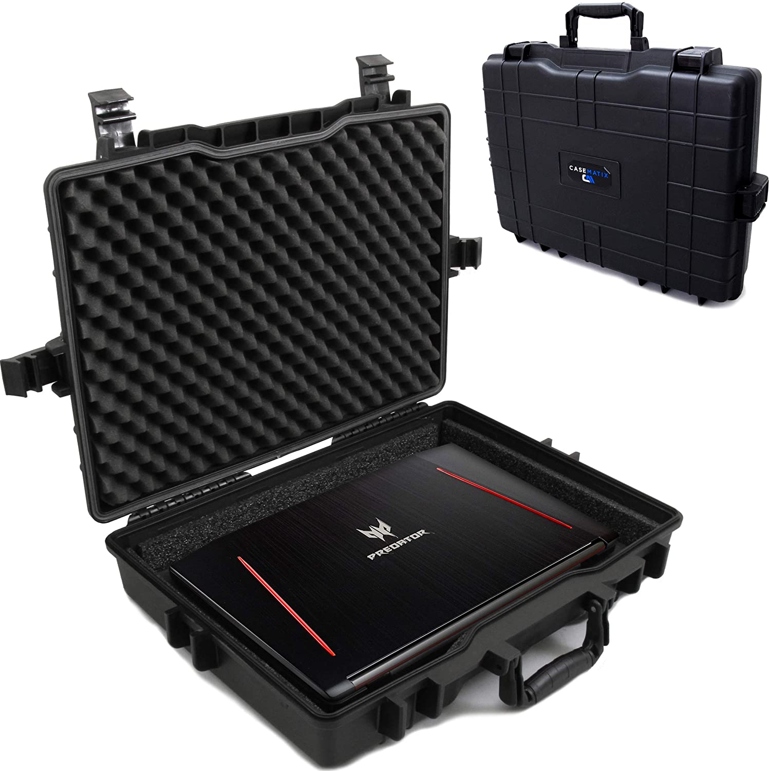 CASEMATIX Hard Shell Travel Case Compatible with PlayStation 5 Console,  Controllers, Games and Accessories - Waterproof PS5 Carrying Case with Foam