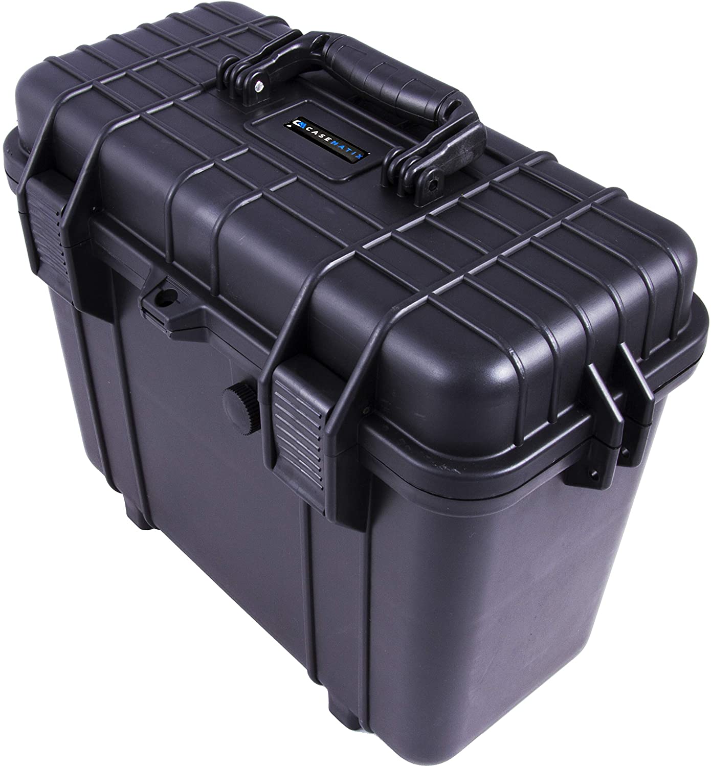 CASEMATIX Wireless Microphone Hard Case – 8 Slot Mic Case Fits Sennheiser, Shure Mic, Audio-Technica Microphones and More Wireless Mic Systems