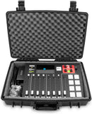 CASEMATIX Waterproof Mixer Carry Case Fits Rode Rodecaster Pro Podcast Production Studio and Adapter - Hard Carry Case With Padded Foam