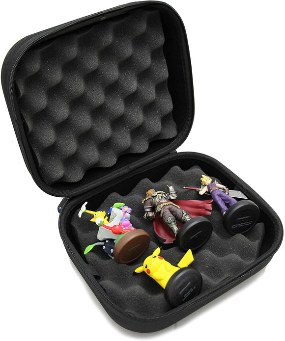 CASEMATIX Protective Travel Case Compatible with up to Six Amiibo Figures - Hard Shell Carrying Case Only