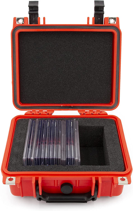 Graded Sports Card Case Compatible with 25+ BGS PSA Graded Sports Trading Cards, One Touch Sleeves, Waterproof Graded Card Storage Box