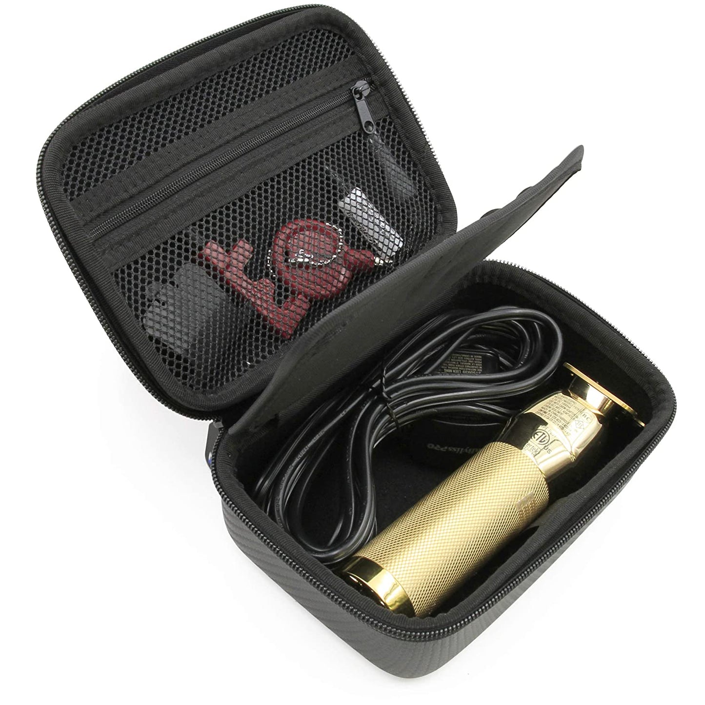 Trimmer Case compatible with Babyliss Pro Clippers & Cordless Accessories - Hard Shell Travel Case with Padded Divider, Wrist Strap Included