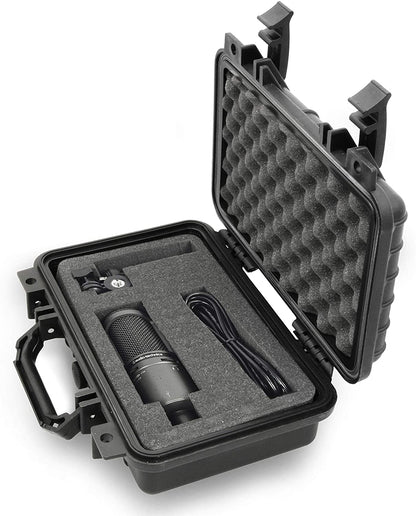 12" Microphone Case for Rode Procaster, Behringer Mic, MXL Microphones, Nady, Shure and More Broadcast Vocal Podcasting Mics up to 9"