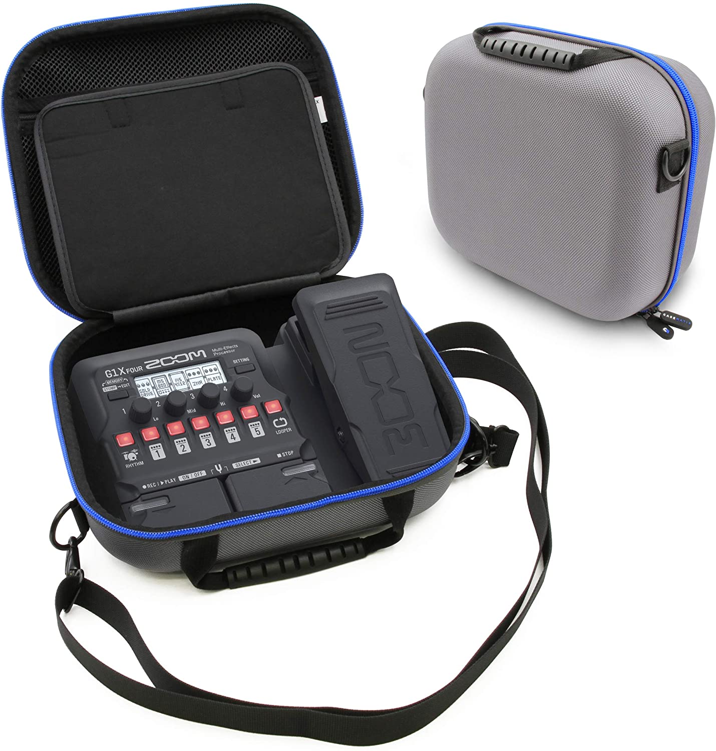 CASEMATIX Travel Case Compatible with Zoom G1X FOUR Guitar Pedal