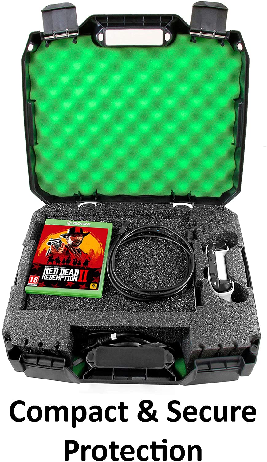 Xbox One S Travel Case - Hard Shell Carrying Case with Custom Foam for Console, Controller & Accessories