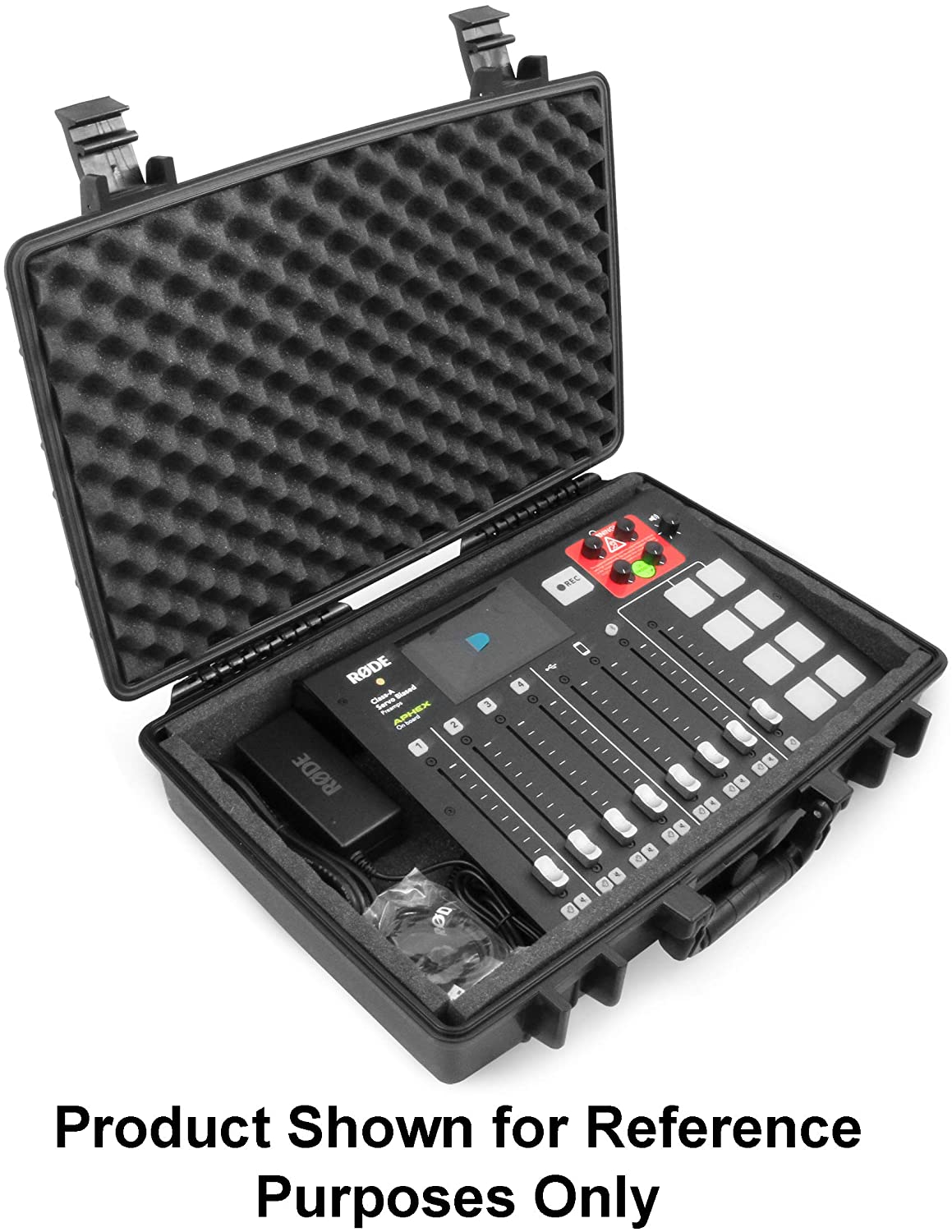 Waterproof Travel Case for Rode RODECaster Pro Podcast Production Studio - Hard Shell Protection with Padded Foam & Heavy Duty Latches