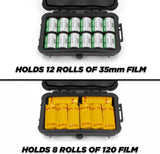 CASEMATIX Hard Shell 35mm Film Case for 35mm and 120 Film