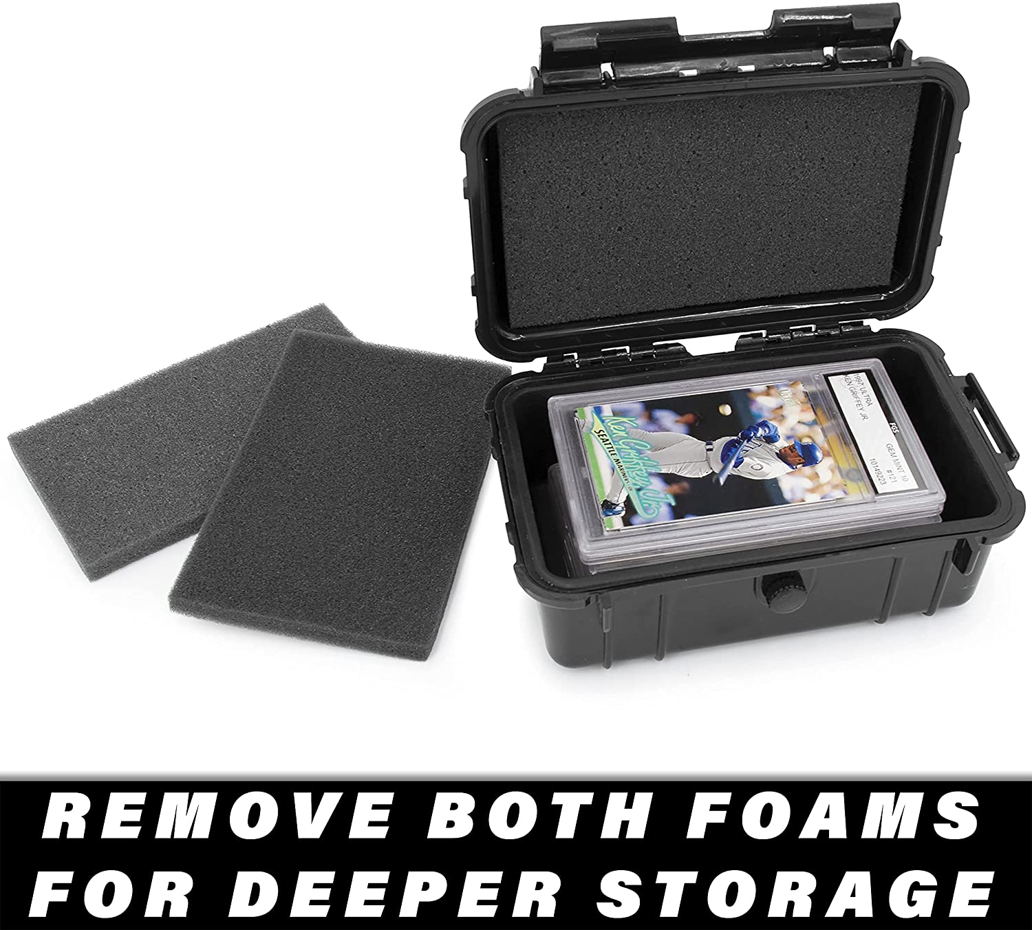 CASEMATIX Graded Card Case Compatible with 6+ BGS 8+ PSA FGS Graded Sports  Trading Cards, Waterproof Graded Slab Card Storage Box | Lightweight &  Affordable Hard Cases For Microphones, Guns, PS5s & More