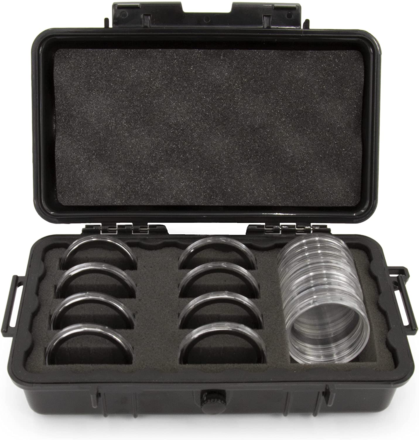 Coin Holder Case Fits 30+ Coin Case Capsules for Silver Dollar, American Silver Eagle and More Coin Collection Supplies up to 52mm