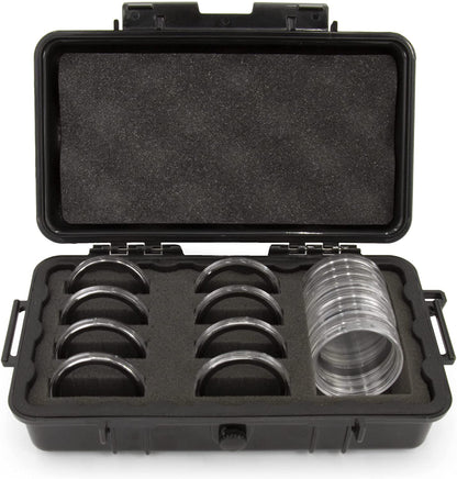 Coin Holder Case Fits 30+ Coin Case Capsules for Silver Dollar, American Silver Eagle and More Coin Collection Supplies up to 52mm