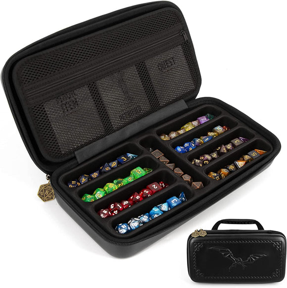 CASEMATIX Miniature Carrying Case with Programmable Lock - 144 Slot Miniature  Storage Case with Four Foam Trays For Minis, Shoulder Strap and More!