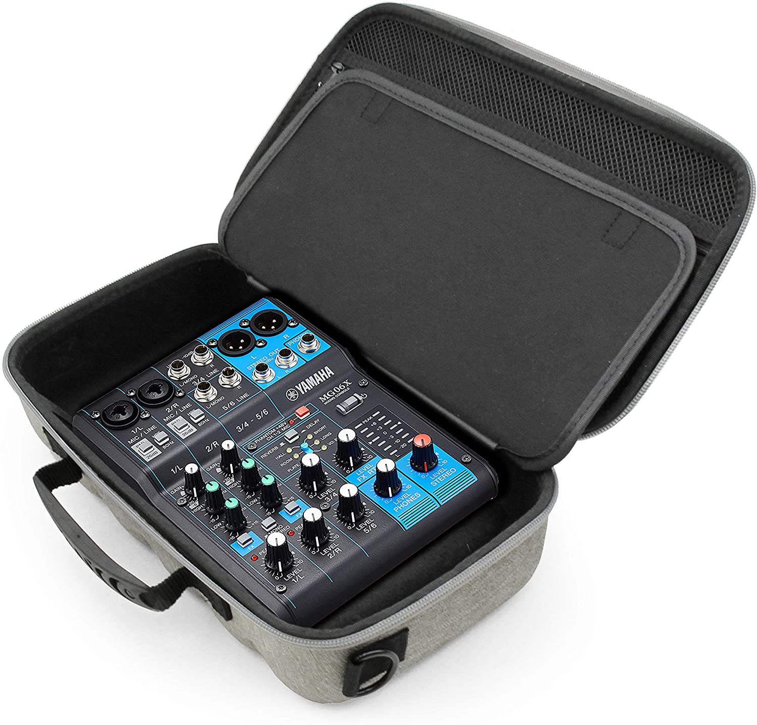 CASEMATIX Gray Audio Mixer Gear Bag Case Compatible With