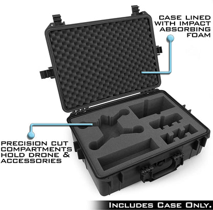Hard Carrying Case Compatible with DJI FPV Combo Drone and Accessories – Includes Drone Waterproof Hard Case with Foam Only