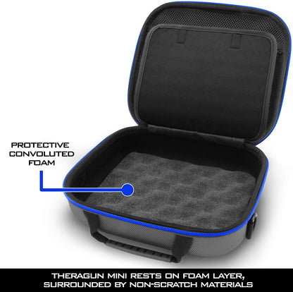 Massager Travel Case Compatible with Theragun Mini Massage Gun and Multiple Attachments, Charger and Other Accessories
