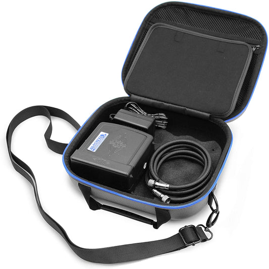 Airbrush Storage Case for Mini Air Compressor & Paint Kit - Hard Shell EVA Protection with Foam Lining & Shoulder Strap - Case Only