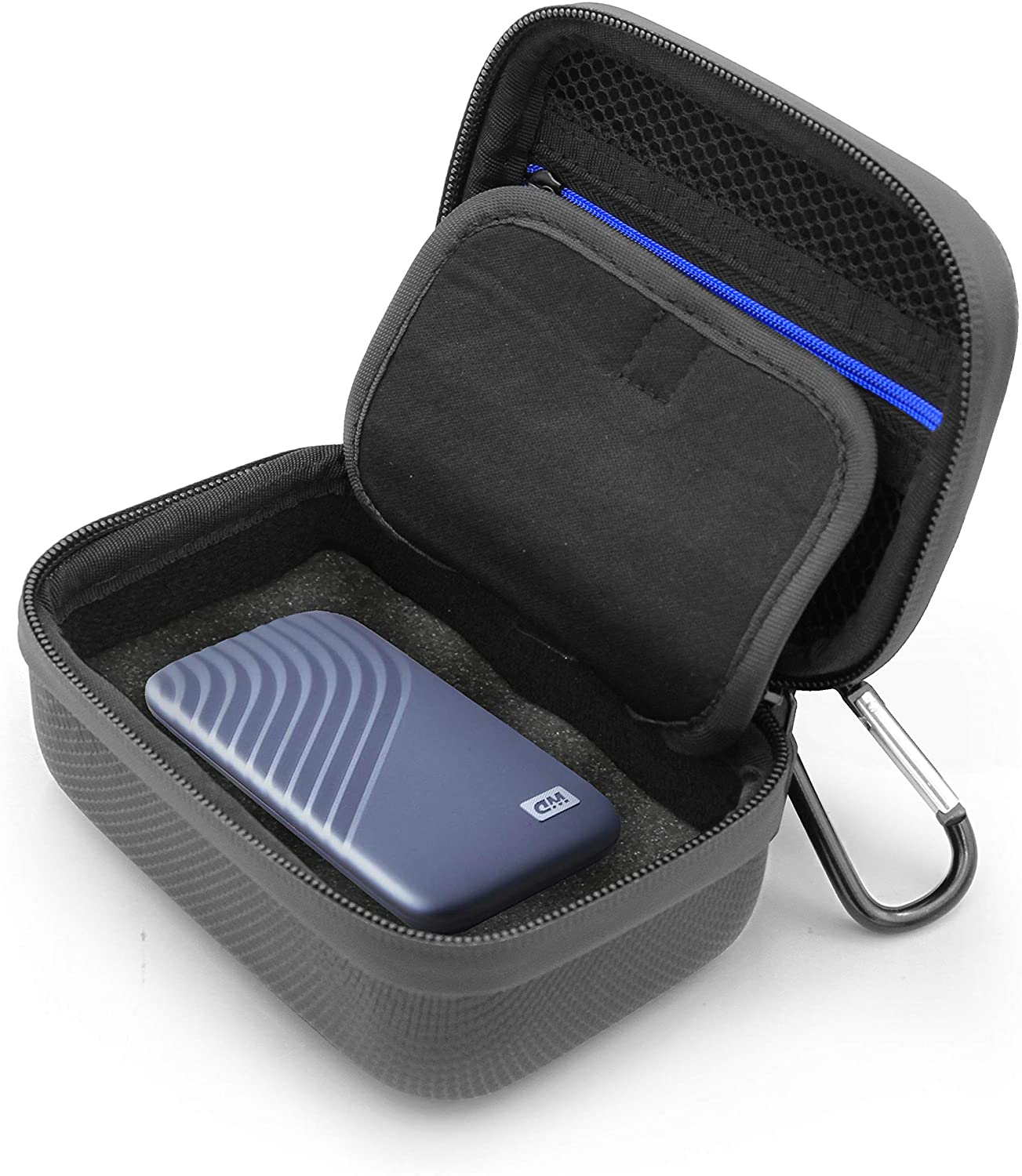 Hard Drive Case Compatible with Western Digital External SSD My Passport Go, WD Black P50 and More up to 4.75" x 3.0", Includes Case Only