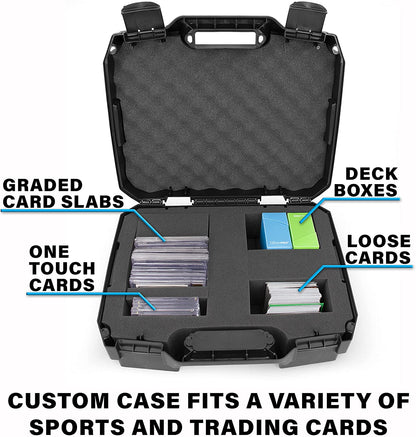 Graded Card Case Compatible with 60+ BGS PSA SGC FGS One Touch Graded Sports Trading Cards Rugged Graded Slab Card Storage Box