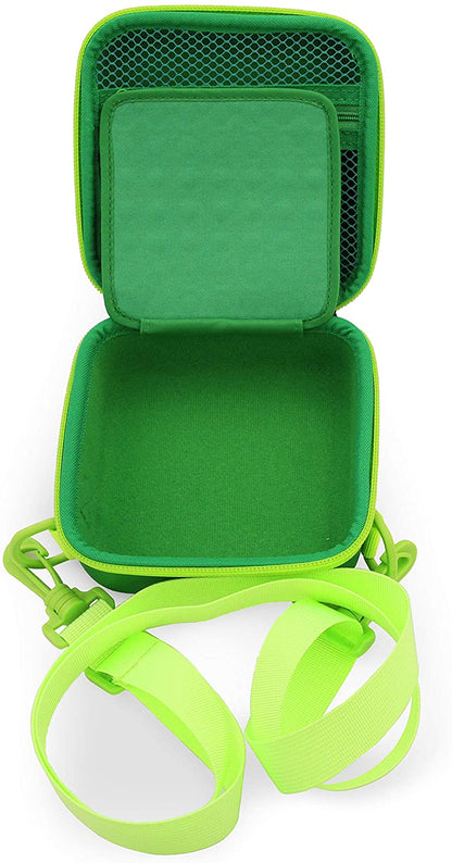 Toy Box Travel Case Compatible with Leapfrog Rockit Twist Handheld Learning Game System with Shoulder Strap, Accessory Storage and Keychain