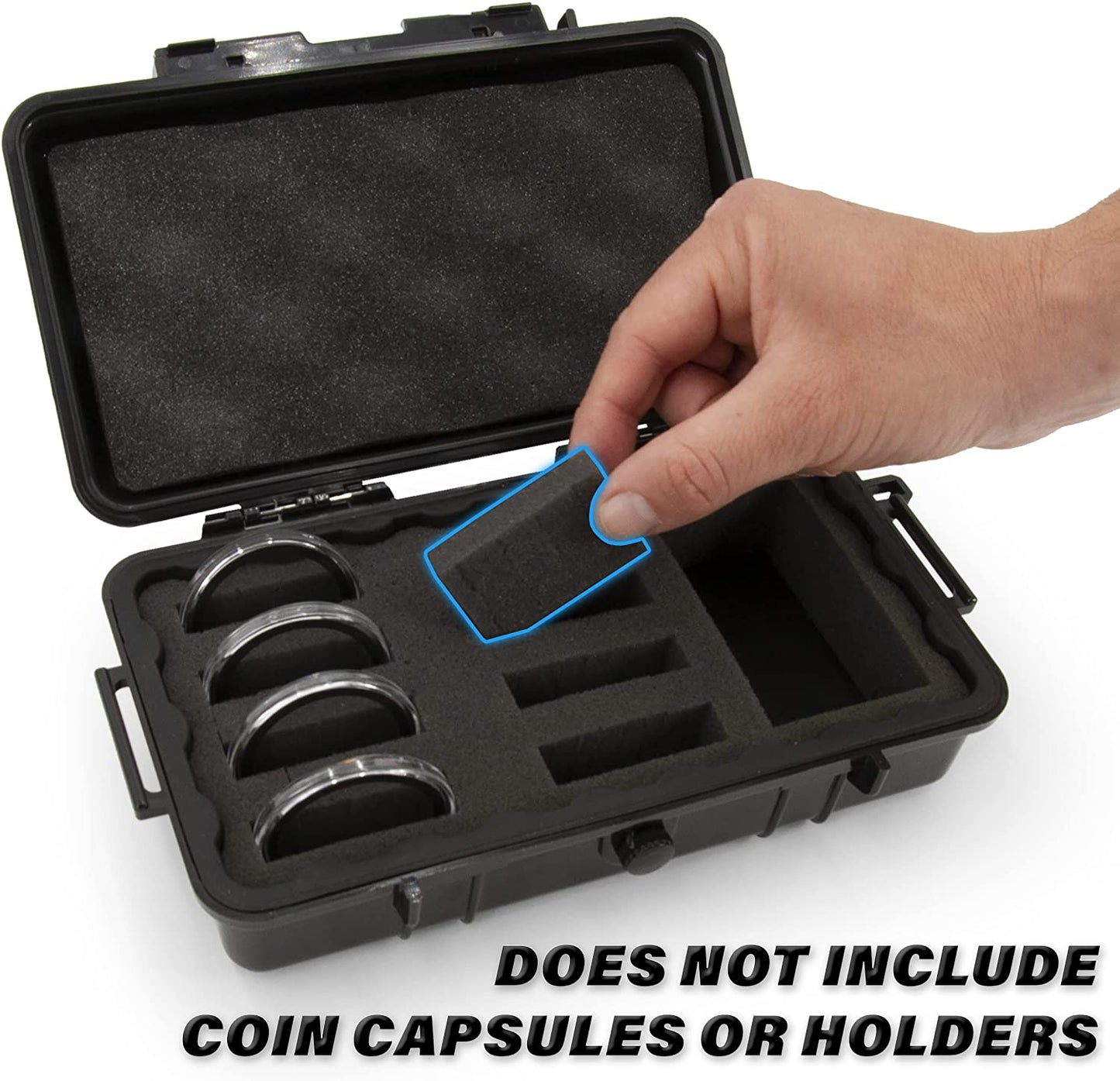 Coin Holder Case Fits 30+ Coin Case Capsules for Silver Dollar, American Silver Eagle and More Coin Collection Supplies up to 52mm