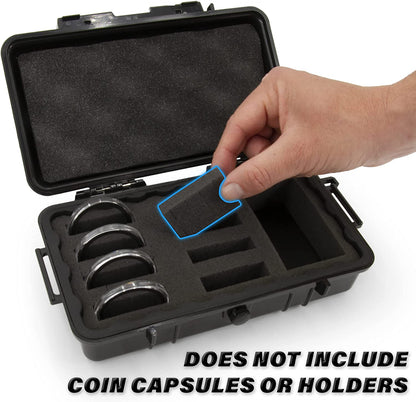 Coin Holder Case Fits 30+ Coin Case Capsules for Silver Dollar, American Silver Eagle and More Coin Collection Supplies up to 52mm