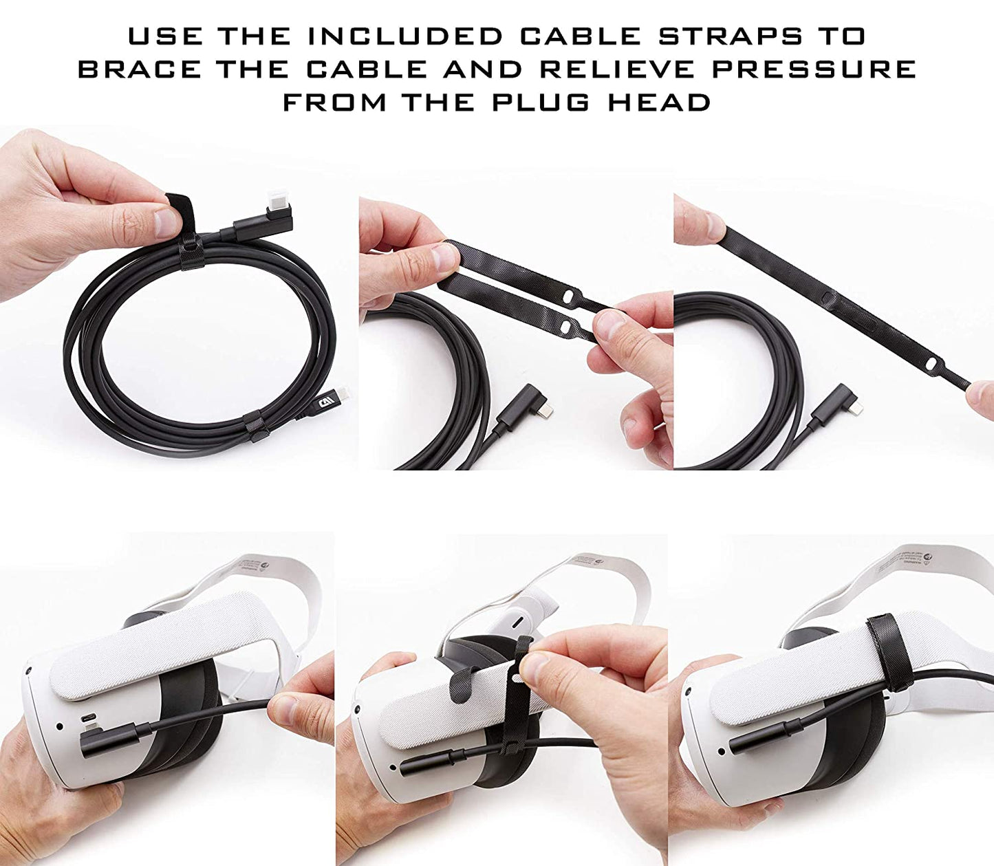 13FT USB-C Cable for Meta Quest 2/3 Link - High-Speed 10Gbps Data Transfer with Comfort-Angled Plug