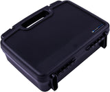 CASEMATIX Hard Travel Case with Diced Foam fits AAXA P7 Pico Projector, P300, P4X, Ivation, Philips, Brookstone Projectors, Mini Tripod, Charger