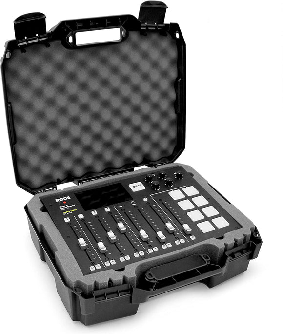 CASEMATIX Podcast Equipment Hard Case Compatible With RodeCaster Pro, Podcasting Microphone and Podmic Audio Mixer Accessories