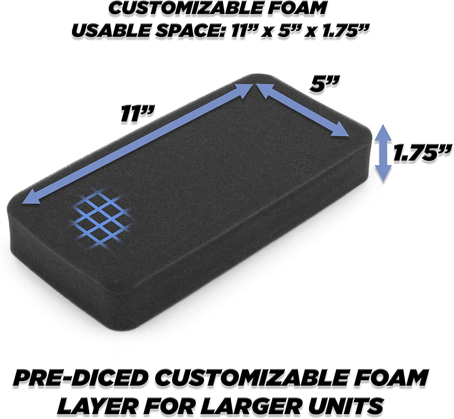 CASEMATIX Miniature Storage Hard Shell Figure Case - 105 Slot Figurine Carrying Case Compatible with Warhammer 40k, Dungeons & Dragons & More!
