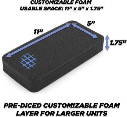CASEMATIX Miniature Storage Hard Shell Figure Case - 105 Slot Figurine Carrying Case Compatible with Warhammer 40k, Dungeons & Dragons & More!