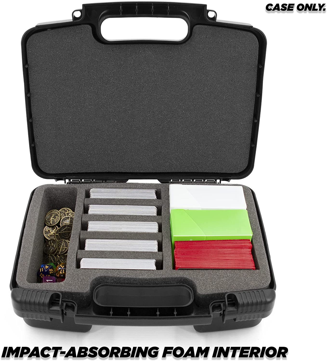 CASEMATIX Trading Card Case and Card Game Organizer for 960 Cards - Hard  Shell Card Case Holder for Trading Cards with 8 Dividers, Accessory Storage