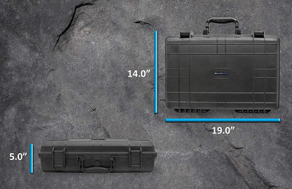 Waterproof 15.6 inch Laptop Hard Case - Crushproof Laptop Case Compatible with HP Pavillion 360, Envy x360, Stream 14, Chromebook 14 & More
