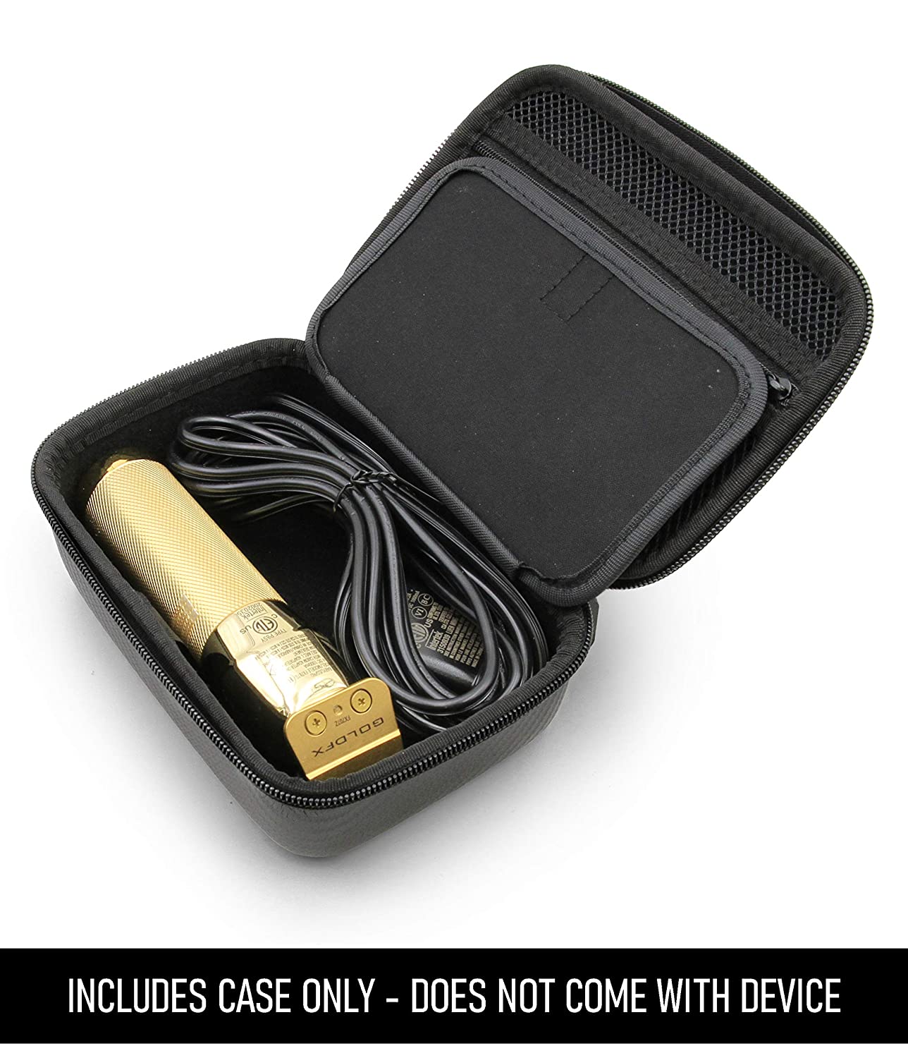 Trimmer Case compatible with Babyliss Pro Clippers & Cordless Accessories - Hard Shell Travel Case with Padded Divider, Wrist Strap Included