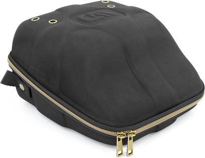 CASEMATIX Hat Travel Case for up to 4 Baseball Caps with a Hard Shell, Travel Carabiner and Handle - Portable Hat Case Carrier for Hats Storage