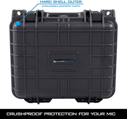 Travel Case Compatible with Elgato Wave 1 & Elgato Wave 3 USB Microphone and Accessories - Hard Shell Waterproof Condenser Microphone and PC Microphone Travel Case for Streaming Microphone