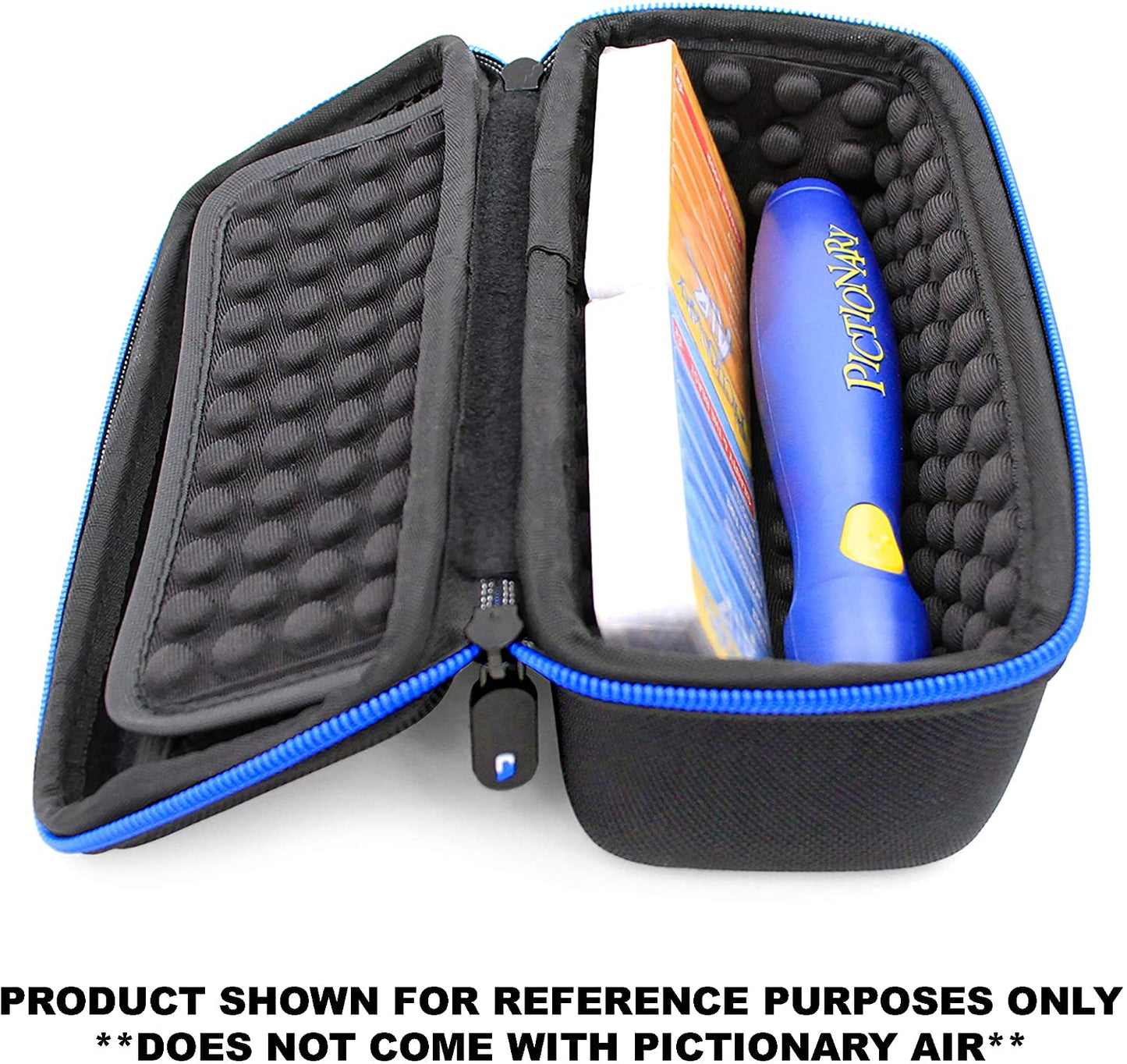 Hard Shell EVA Travel Case Compatible with Pictionary Air Game and Toy Air Pen & 4 Card Decks with Padded Divider & Wrist Strap
