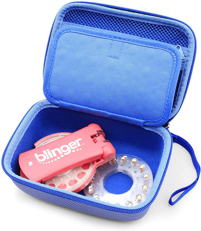 Travel Case with Wrist Strap for Blinger Deluxe Set, Blinger Refill Gems and More Hair Jewels and Nail Glam Childrens Accessories, Case Only