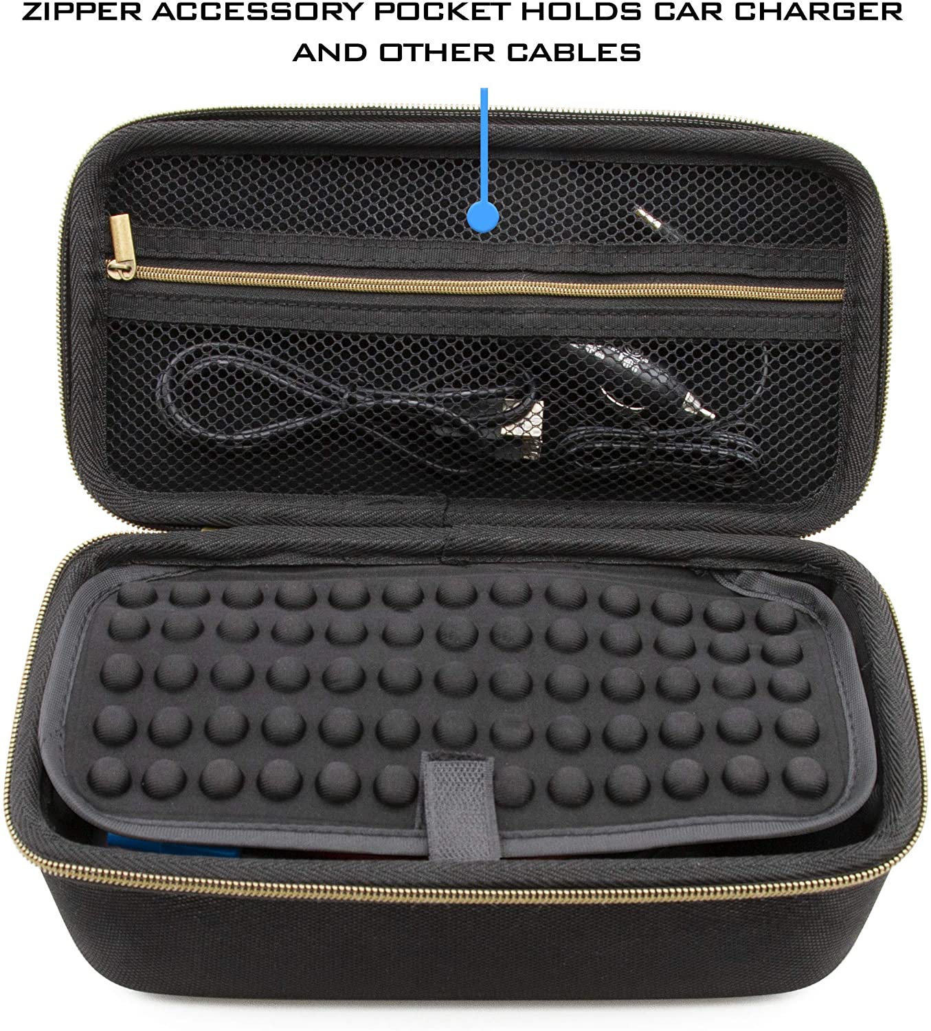 Travel Case for Portable Battery Bank Compatible with Halo Bolt 58830 mWh Laptop Charger and Jumper Cables, Car Charger, Wall Charger & More