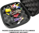 CASEMATIX Protective Travel Case Compatible with up to Six Amiibo Figures - Hard Shell Carrying Case Only