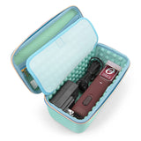 CASEMATIX Clipper Case Holds Clippers, Hair Buzzers and Trimmers - Barber Travel Case For Hairstylist and Salon Hair Cutting Supplies - Turquoise
